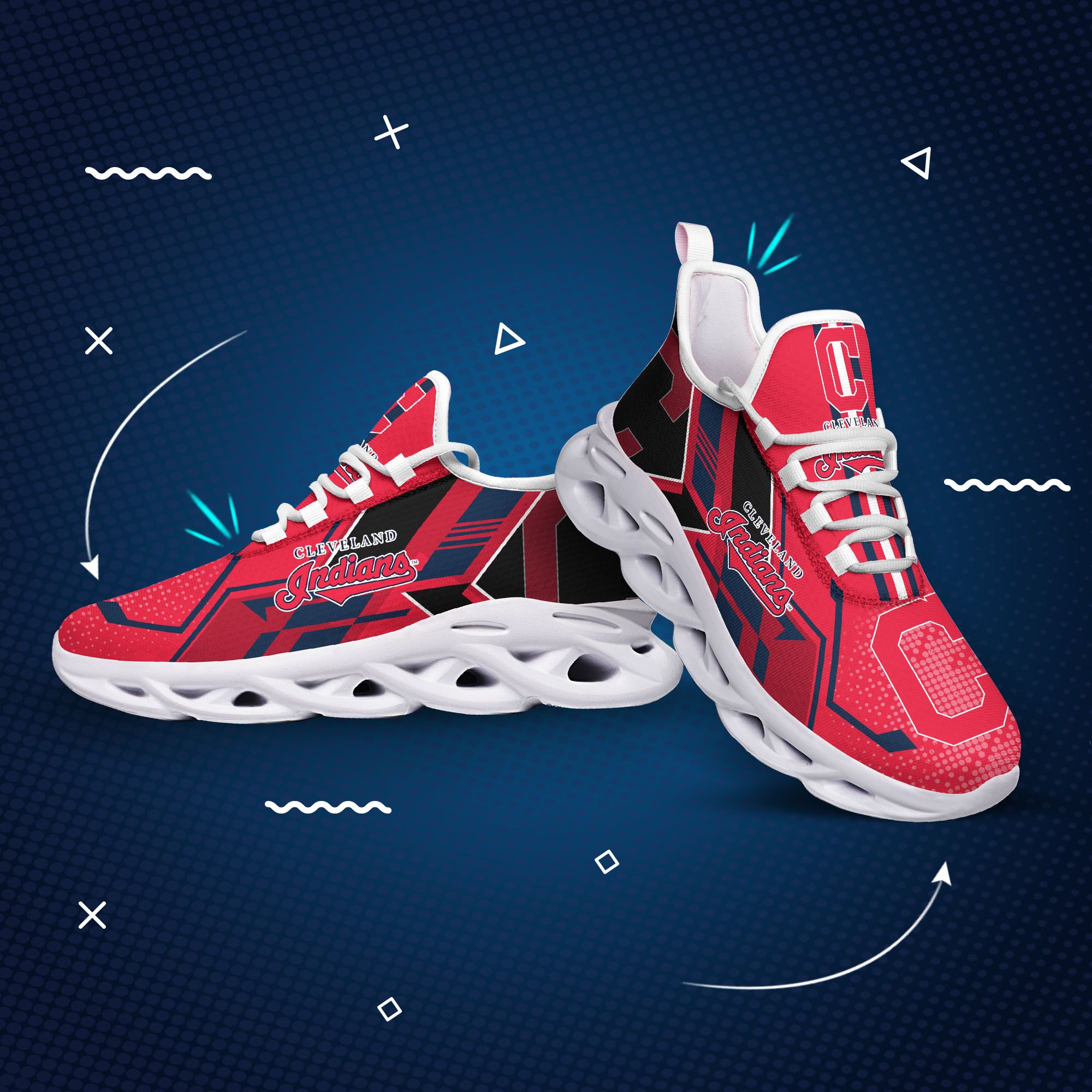Cleveland indians mlb max soul clunky shoes 2