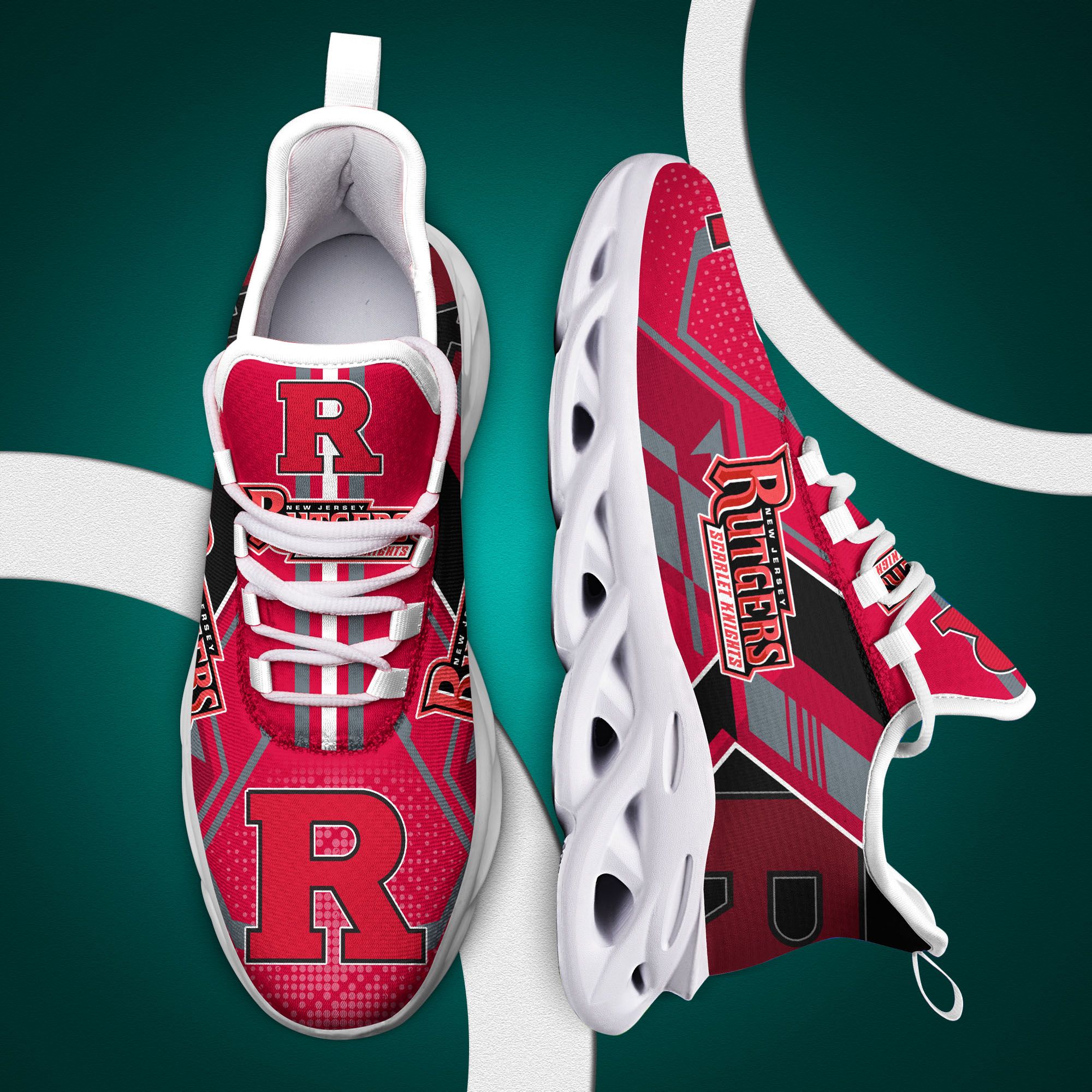Rutgers scarlet knights max soul clunky shoes 4