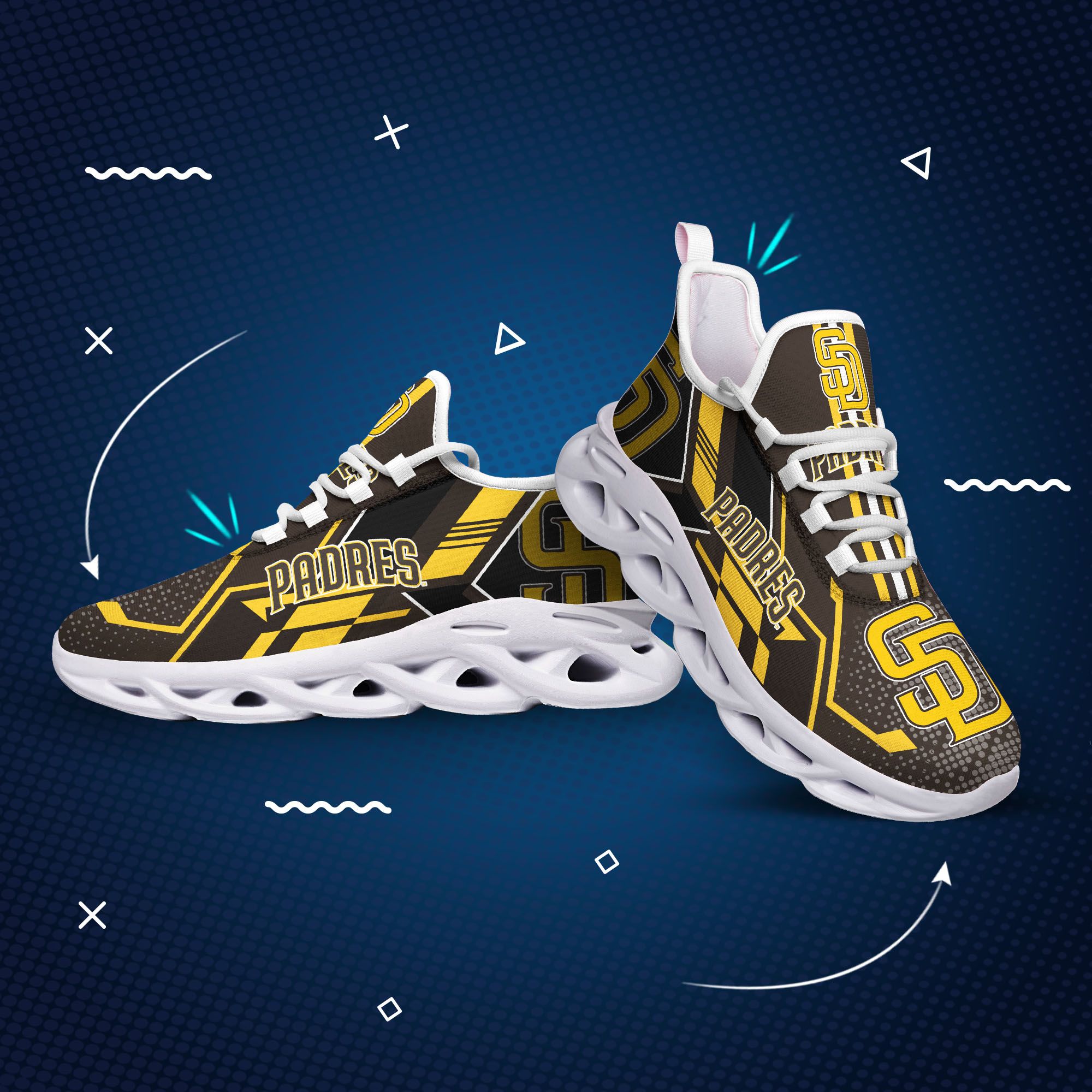 San diego padres mlb max soul clunky shoes 2