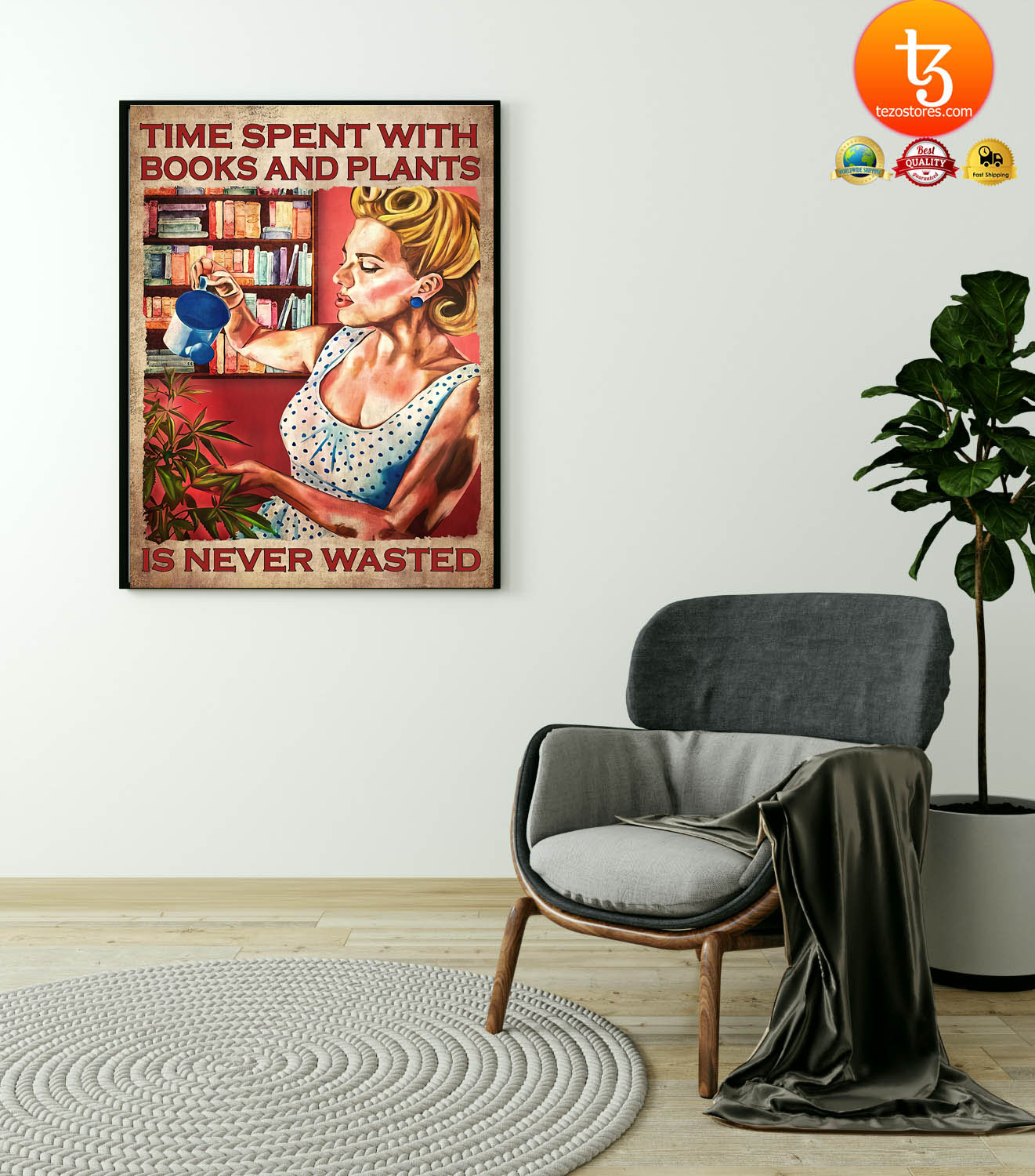 Time spent with books and plants is never wasted poster1