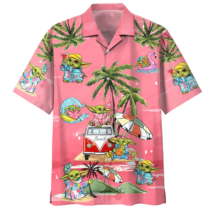 Baby Yoda Summer Time Hawaiian Shirt
