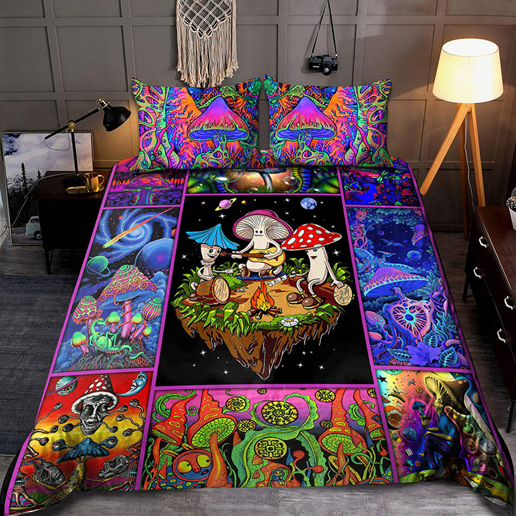 Colorful Mushroom Hipie Bedding Set2