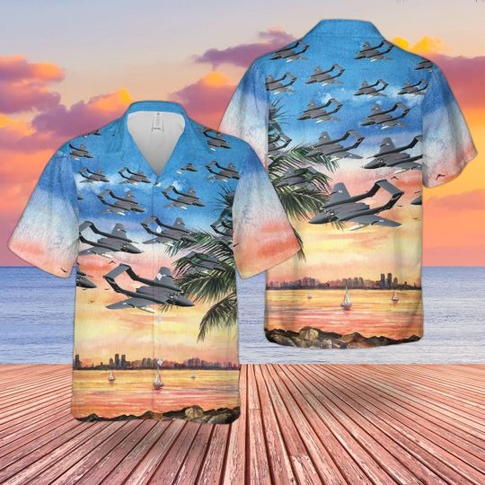 RN historycal sea vixen hawaiian shirt and short 1