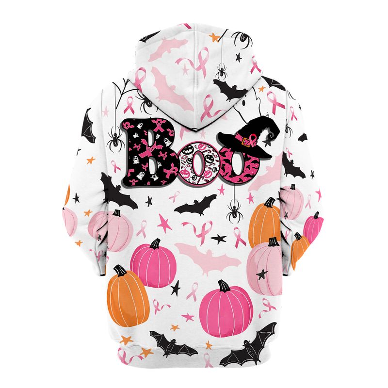 Breast Cancer Awareness Boos pumpkins Halloween 3d hoodie shirt 6