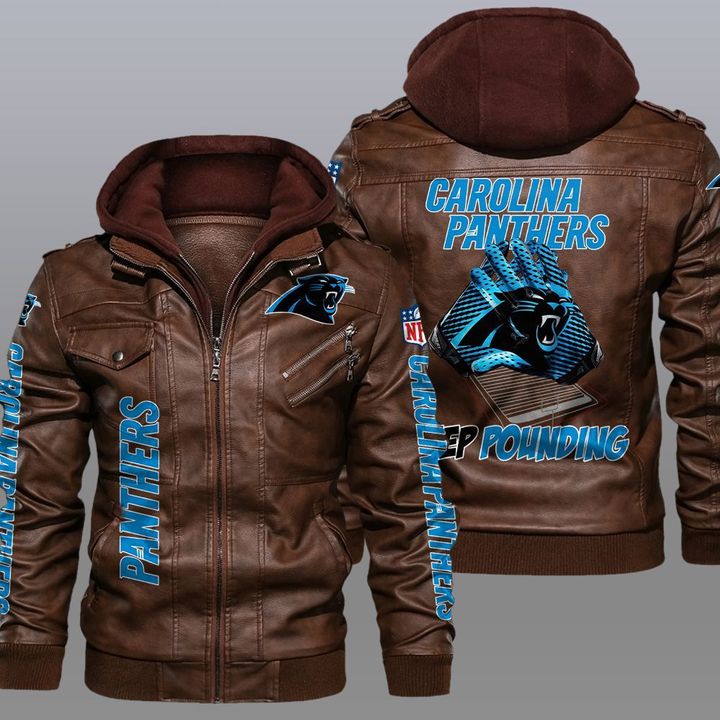 NFL Carolina Panthers leather jacket 2