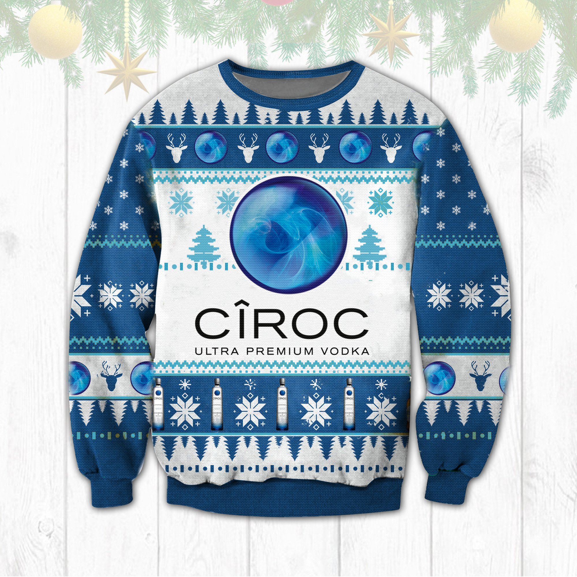 HOT CIROC Ultra Premium Vodka ugly Christmas sweater 1