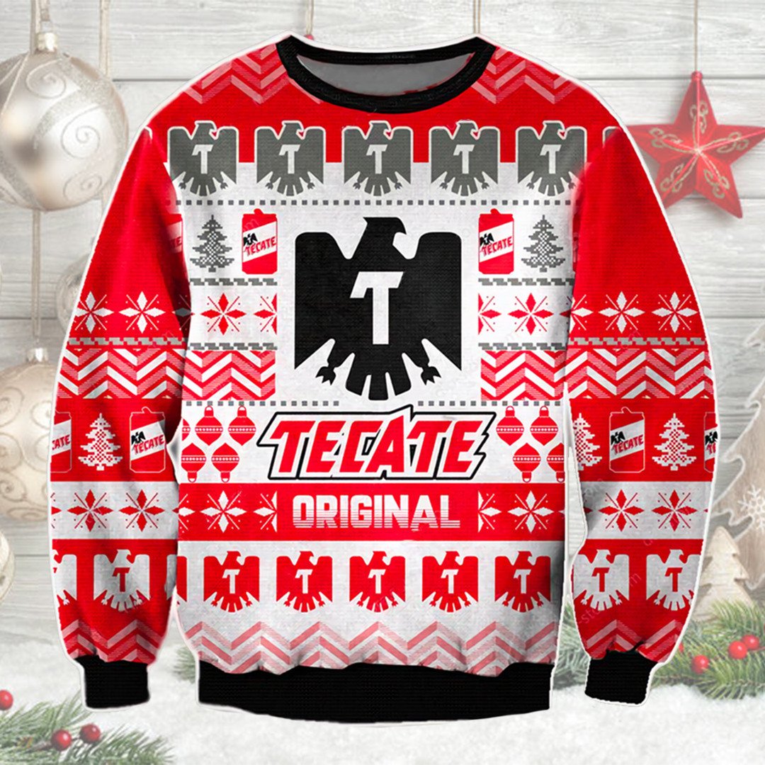 LIMITED Tecate Original Beer ugly Christmas sweater 1