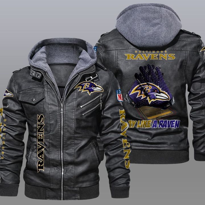 HOT My Life a Raven Baltimore Ravens leather jacket 2