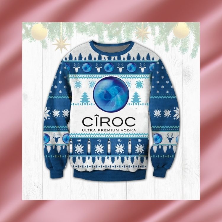 HOT CIROC Ultra Premium Vodka ugly Christmas sweater 3
