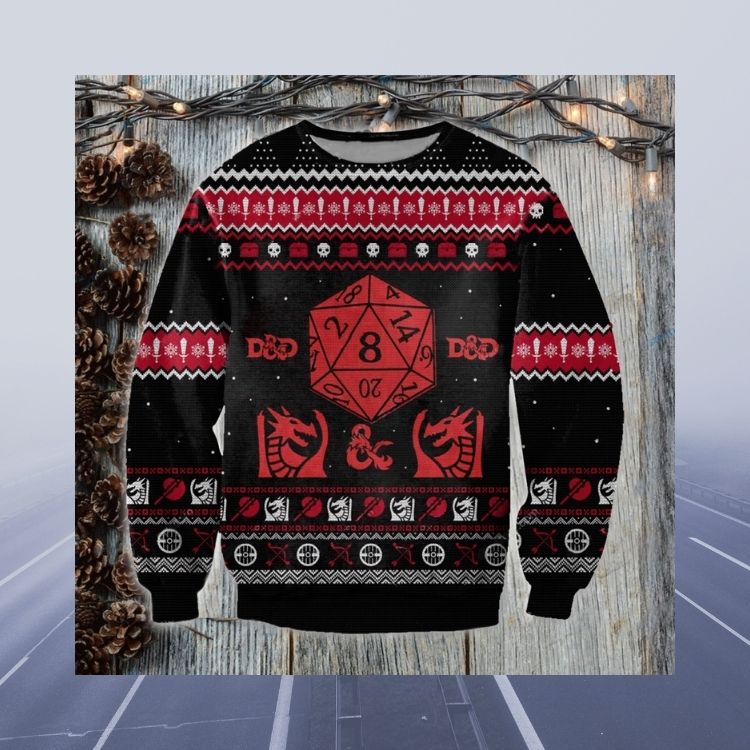 HOT Dungeons Dragons ugly Christmas sweater 2