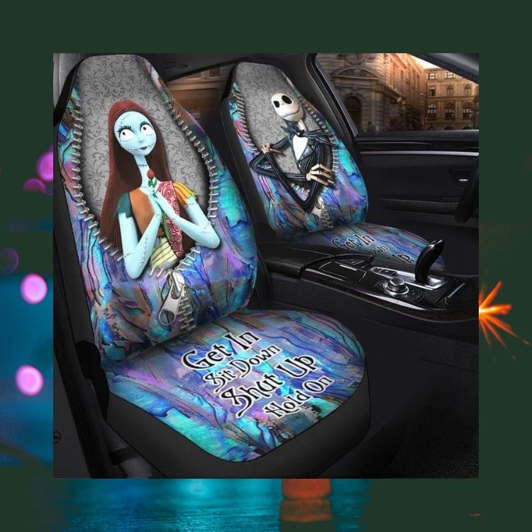 NEW Nightmare Jack Skellington and Sally get in sit down shut up car seat covers 1
