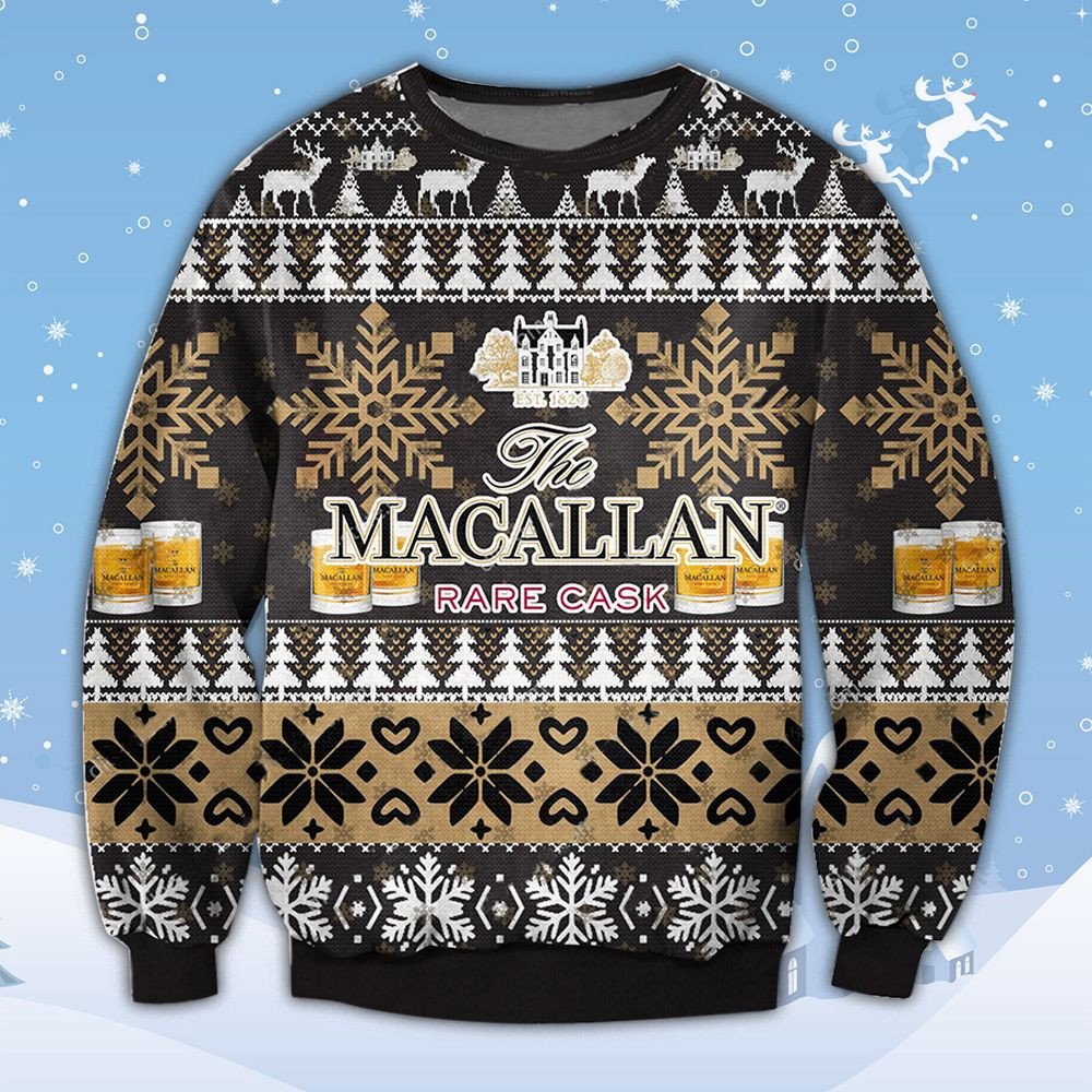 LIMITED Macallan Rare Cask ugly Christmas sweater 1