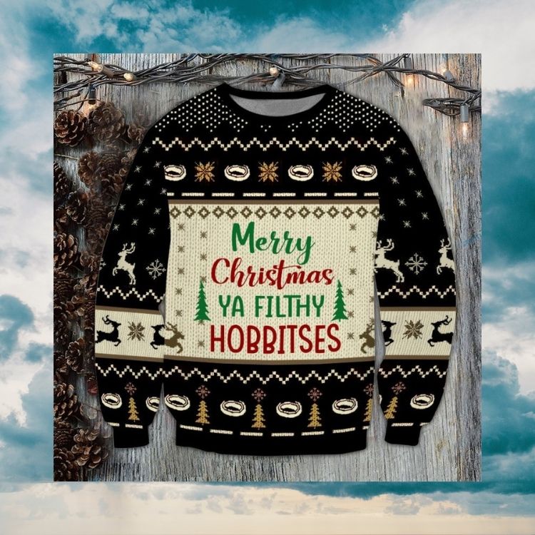HOT Merry Christmas Ya Filthy Hobbies Ugly Christmas Sweater 2
