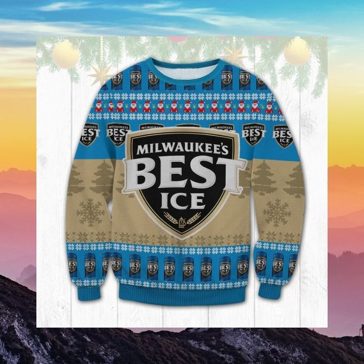LIMITED Milwaukee's Best Ice ugly Christmas sweater 2