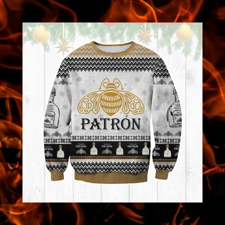 HOT Patron Tequila ugly Christmas sweater 3