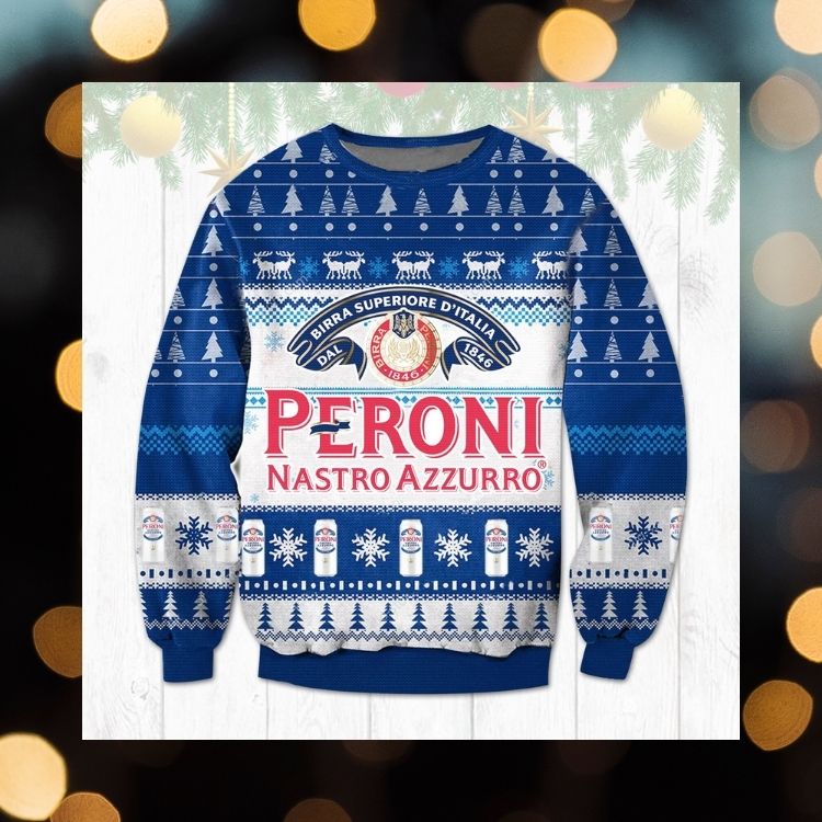 NEW Peroni Nastro Azzurro Import Lager Beer ugly Christmas sweater 2