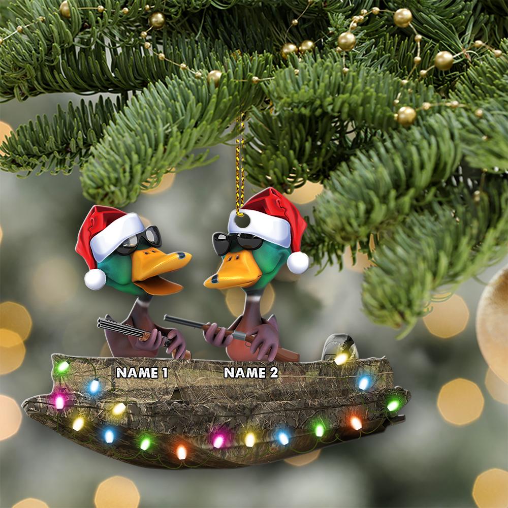 BEST Waterflow Duck Hunting custom Personalized Christmas hanging ornament 4