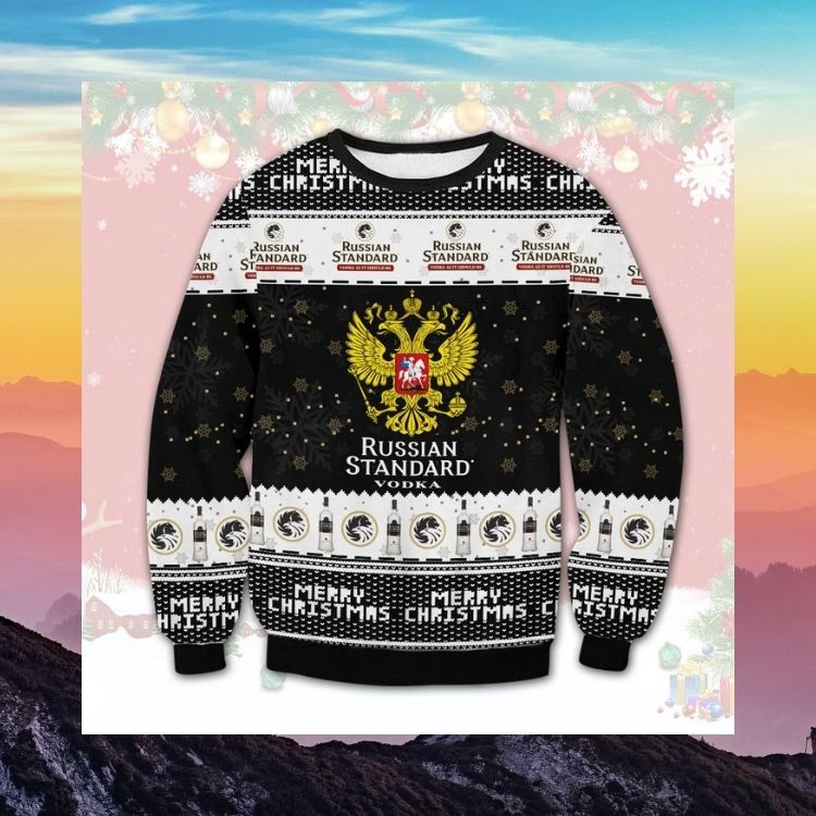 LIMITED Russian Standard Vodka ugly Christmas sweater 3