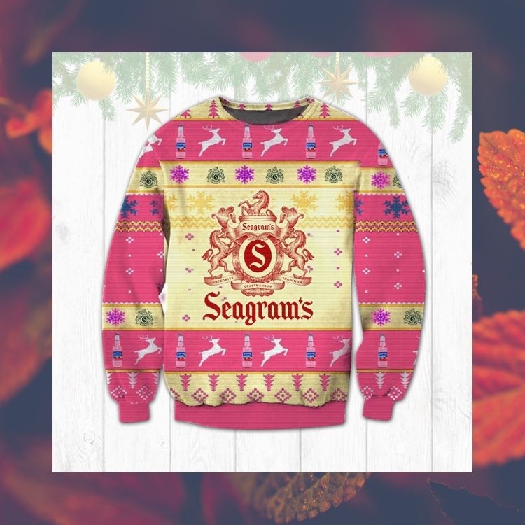 BEST Seagram's Gin ugly Christmas sweater 3