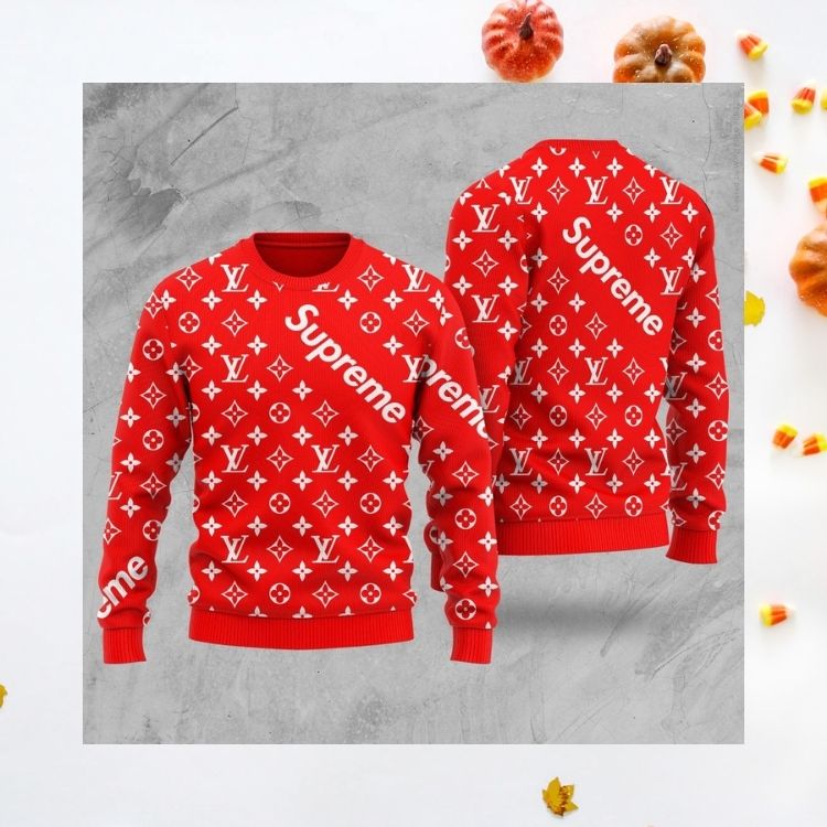 LIMITED Supreme Louis Vuitton ugly Christmas sweater 3