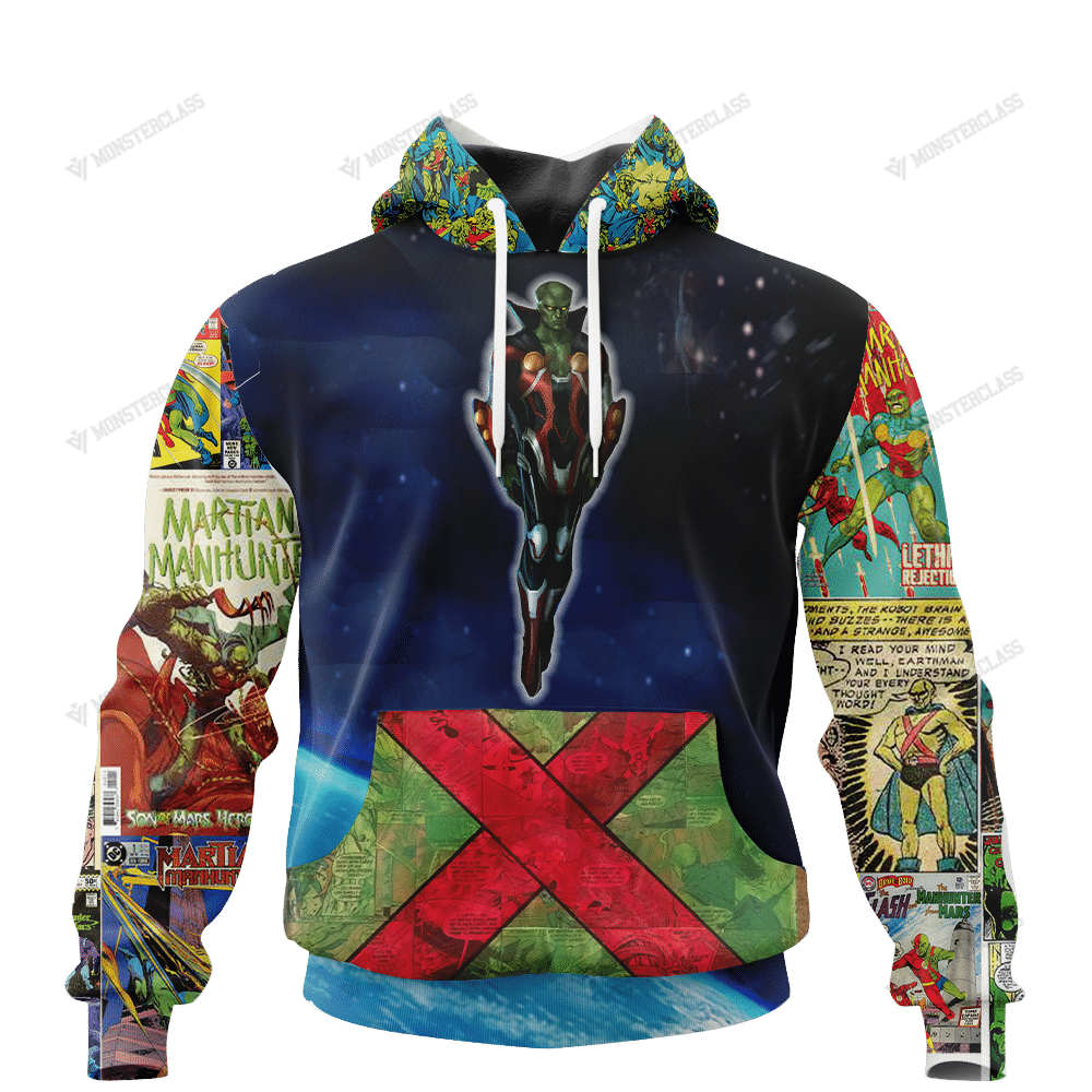 The Martian Manhunter DC Comics 3d All Over Printed Hoodie 1