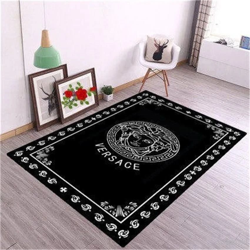 Versace black carpet rug 1