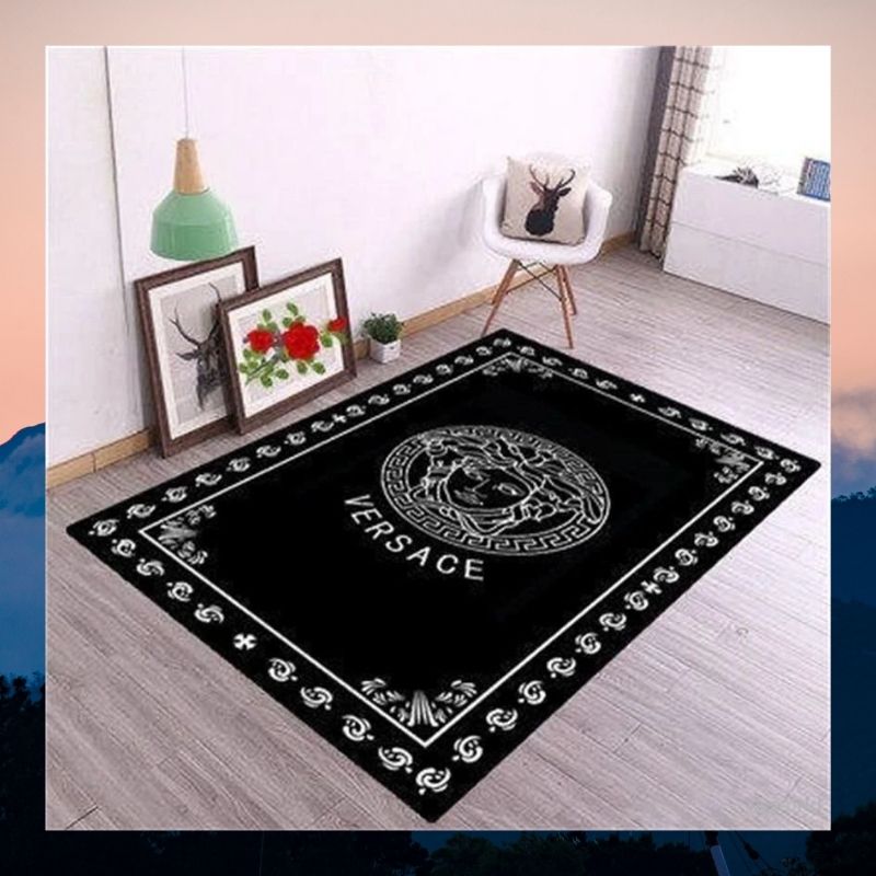 Versace black carpet rug 2