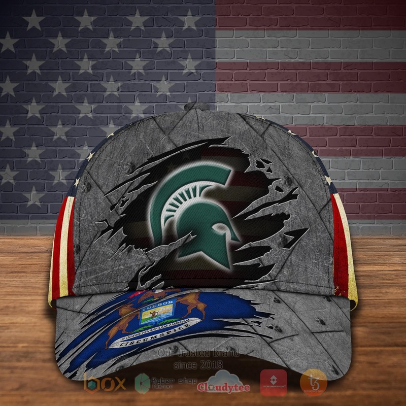 HOT_Michigan_State_Spartans_NCAA_Custom_Name_Cap_1