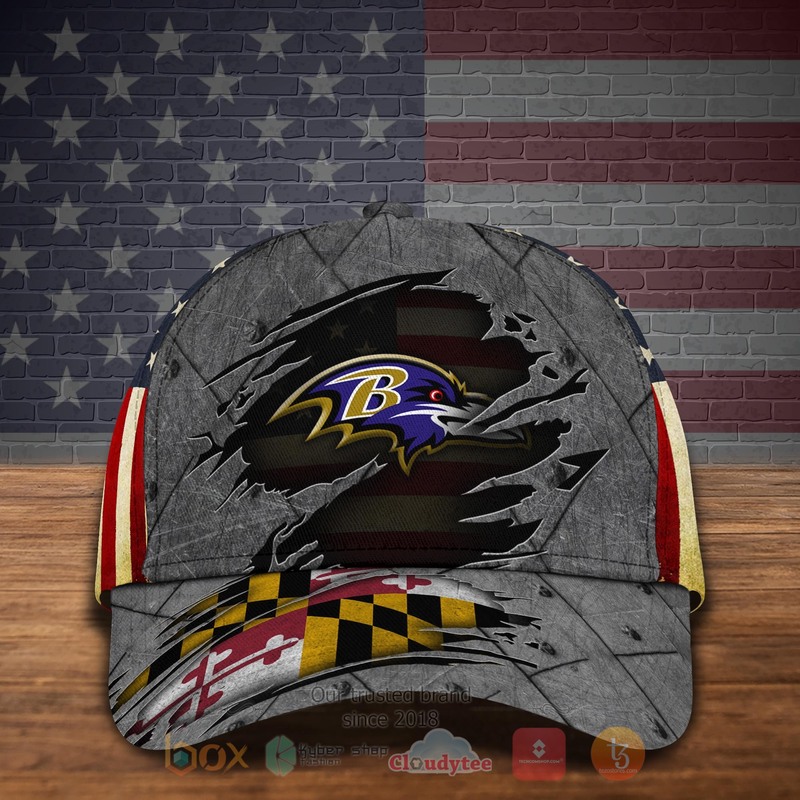 HOT_NFL_Baltimore_Ravens_Football_Team_Custom_Name_Cap_1