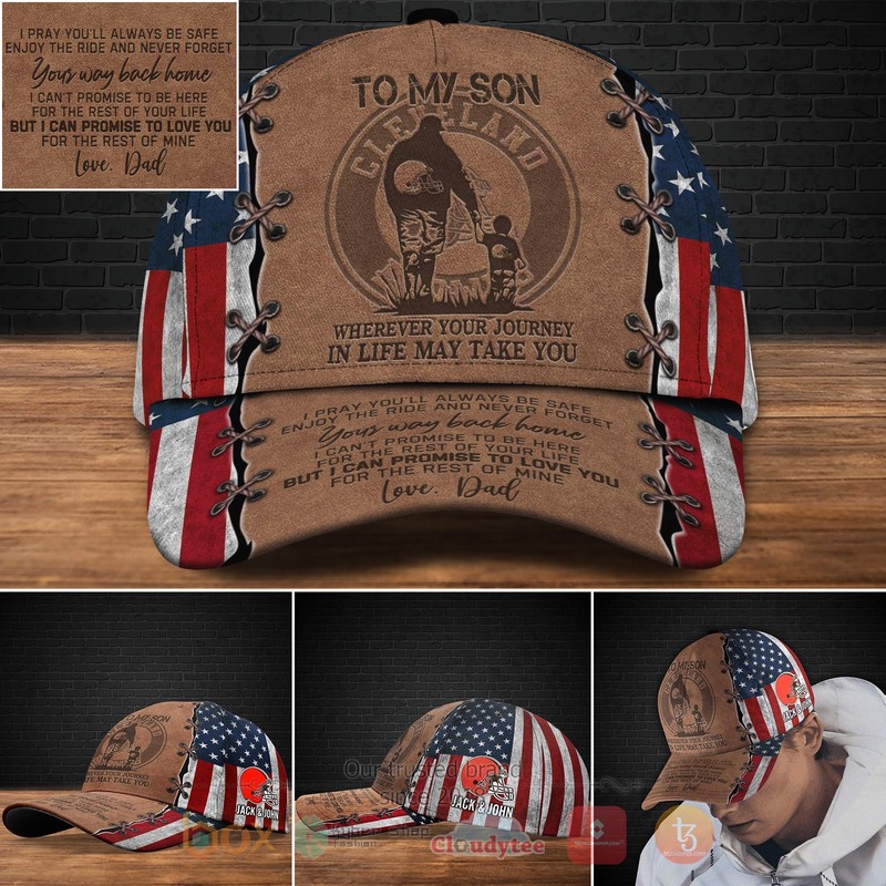 HOT_NFL_Cleveland_Browns_To_My_Son_Custom_Name_Cap