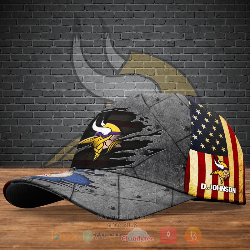 HOT_NFL_Minnesota_Vikings_Custom_Name_Cap_1