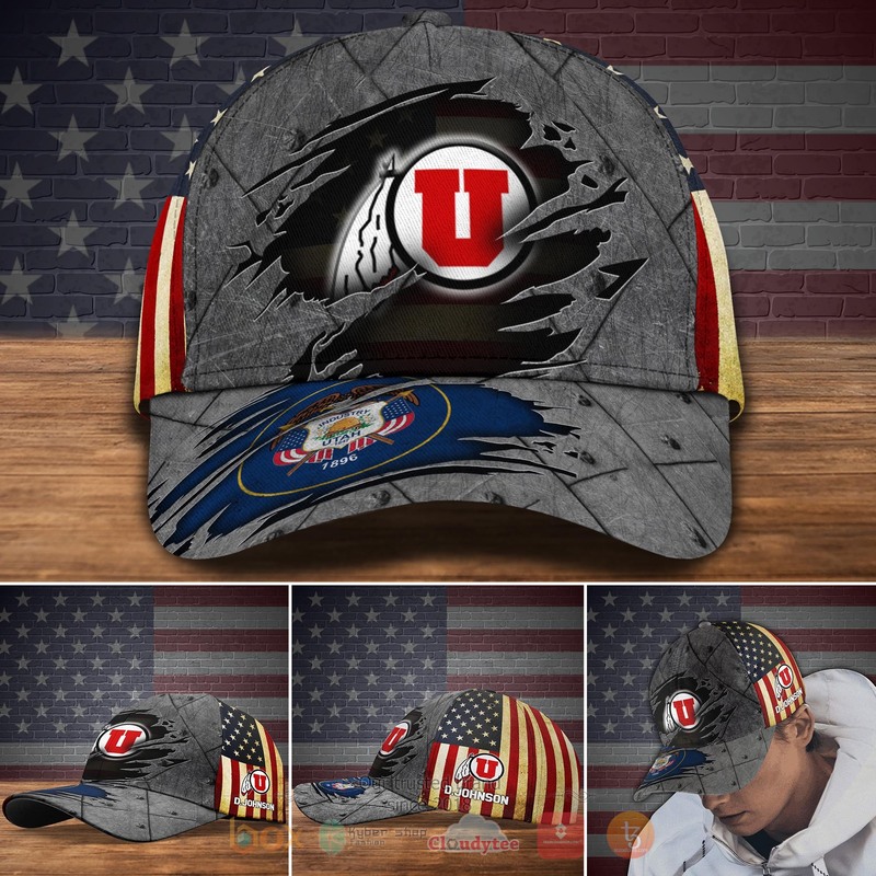HOT_Utah_Utes_football_Custom_Name_Cap