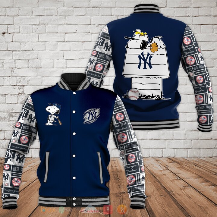 HOT Snoopy New York Yankees Letterman Jacket - Boxbox Branding-Luxury t ...