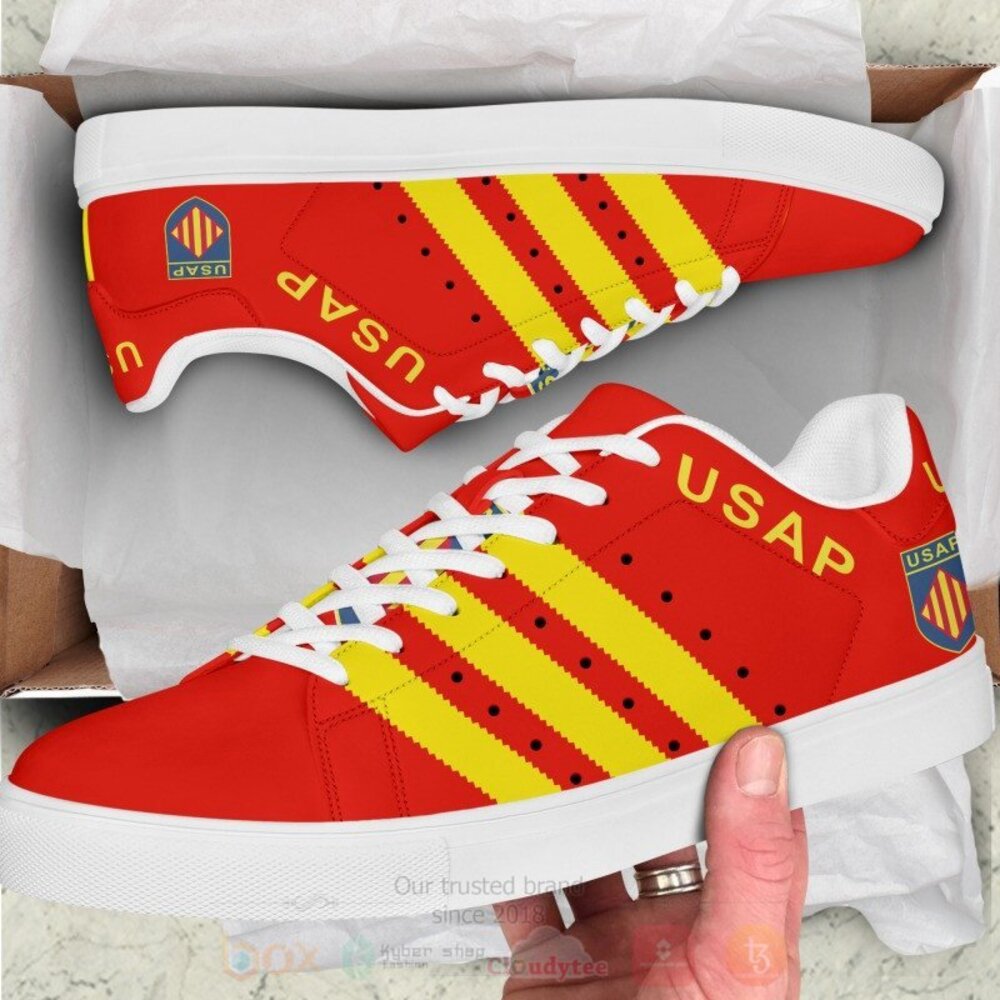 USA_Perpignan_Red_Stan_Smith_Low_Top_Shoes