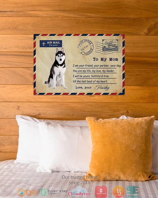 Air_Mail_To_my_mom_Love_your_Black_Husky_Poster_1