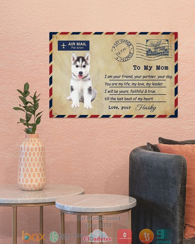 Air_Mail_To_my_mom_Love_your_Husky_Poster_1