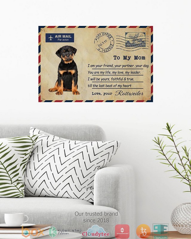 Air_Mail_To_my_mom_Love_your_Rottweiler_Poster