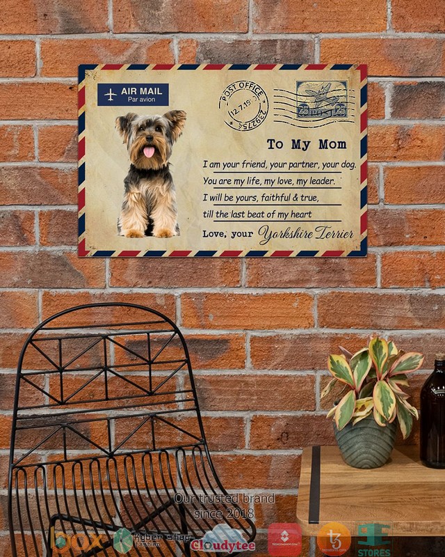 Air_Mail_To_my_mom_Love_your_Yorkshire_Terrier_Poster_1