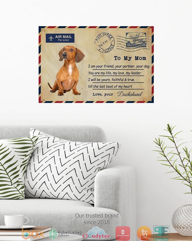 Air_Mail_To_my_mom_Red_Dachshund_Poster_1