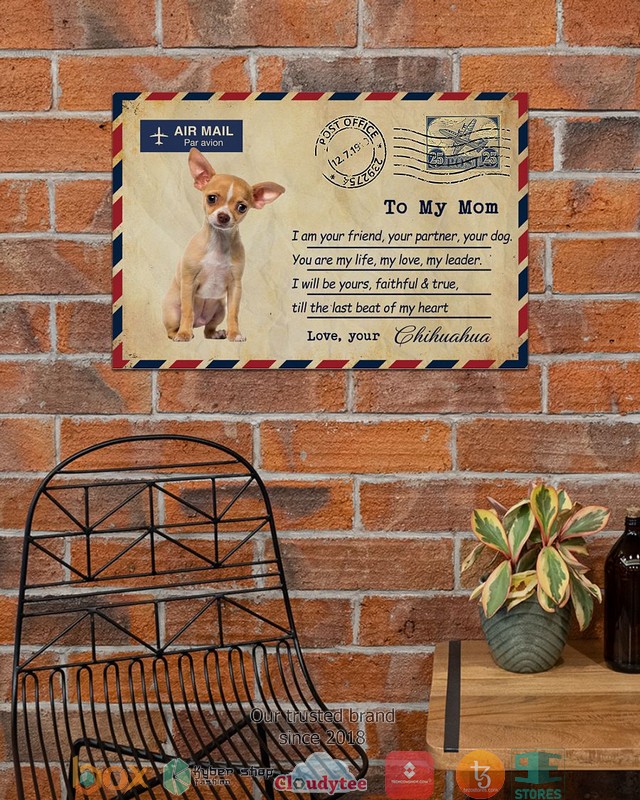 Air_Mail_To_my_mom_Tan_Chihuahua_Poster