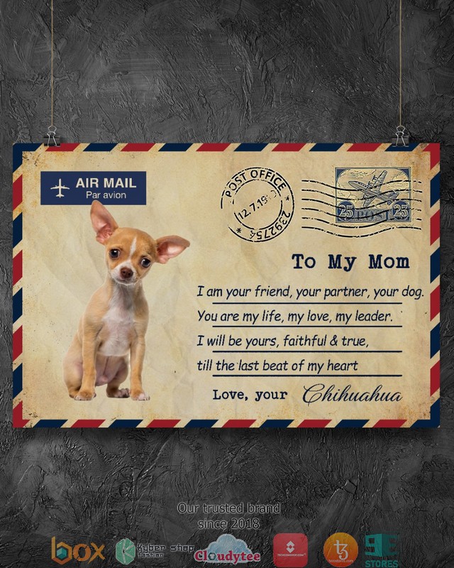 Air_Mail_To_my_mom_Tan_Chihuahua_Poster_1