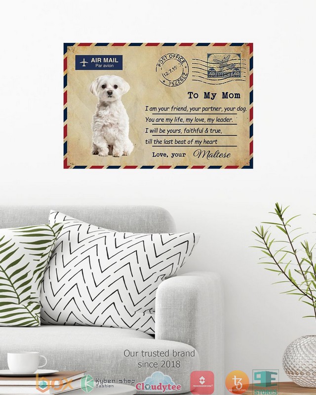Air_Mail_To_my_mom_White_Maltese_Poster_1