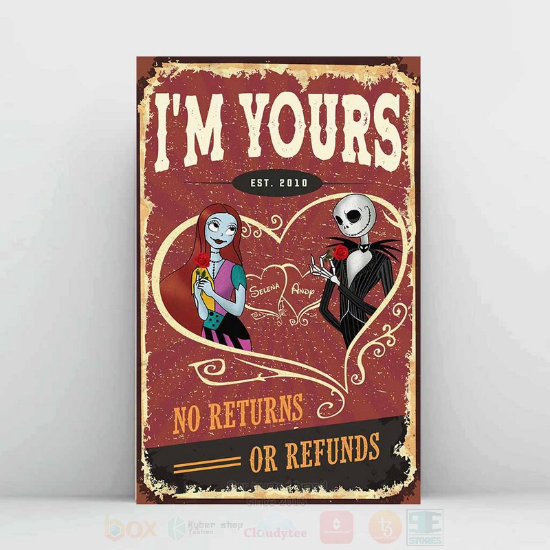 Skellington_and_Sally_Im_Yours_Est_2010_No_Returns_Or_Refunds_Personalized_Poster
