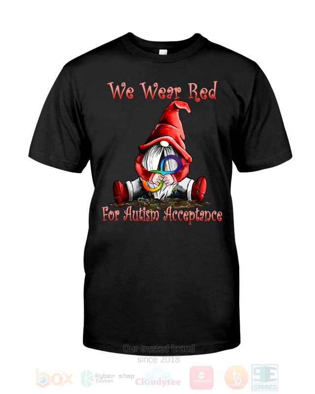 We_Wear_Red_For_Autism_Acceptance_Hoodie_Shirt