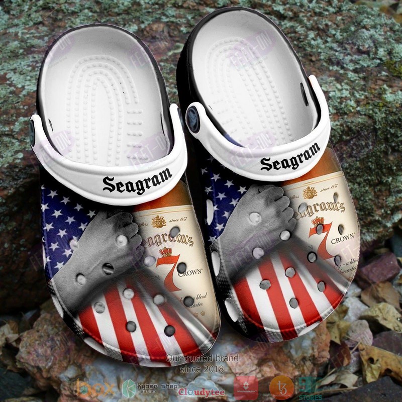 NEW Seagram's 7 Crown Whiskey American flag Crocband Shoes - Express ...