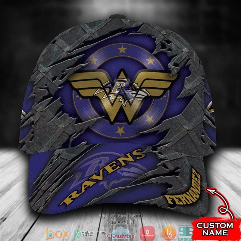 Baltimore_Ravens_Wonder_Woman_NFL_Custom_Name_Cap