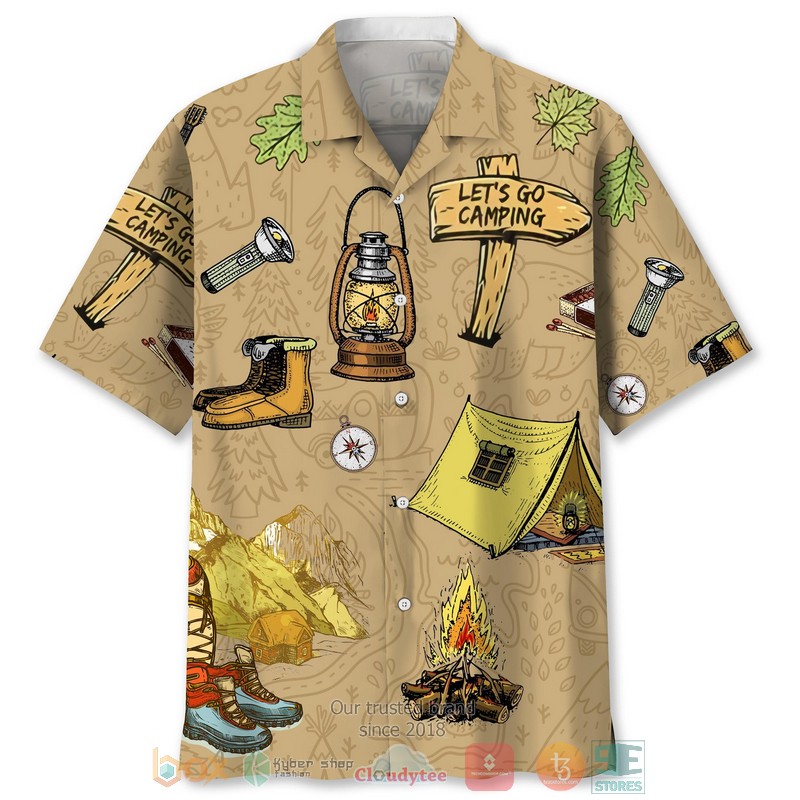 Camping_pattern_Hawaiian_Shirt