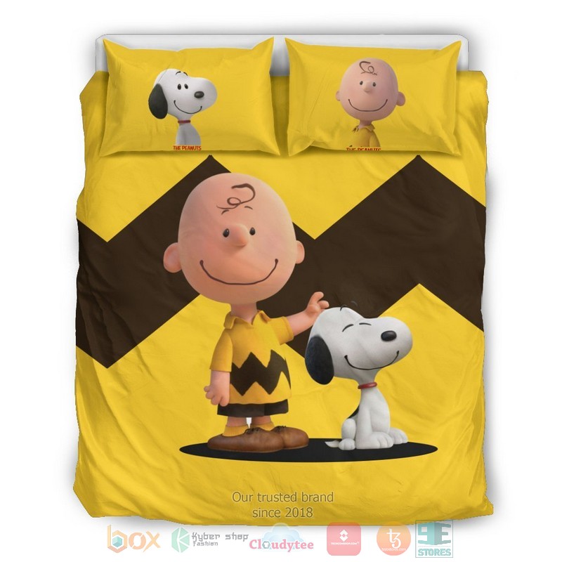 Charlie_Brown_and_Snoopy_yellow_Bedding_Sets