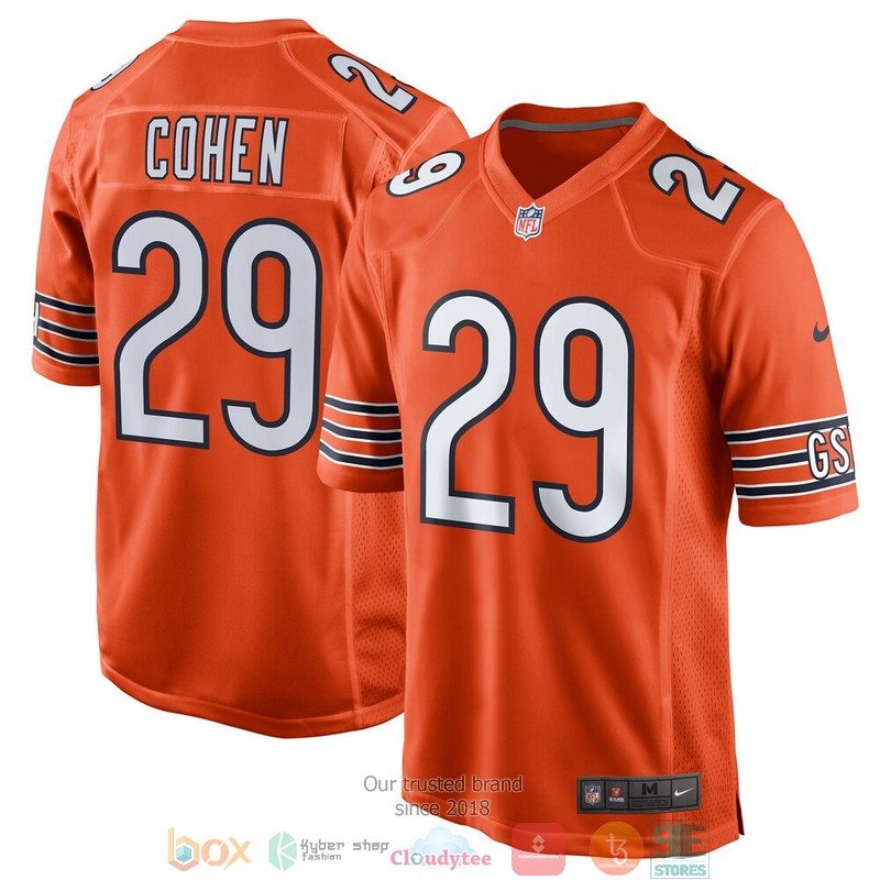 Chicago_Bears_Tarik_Cohen_Orange_Alternate_Football_Jersey