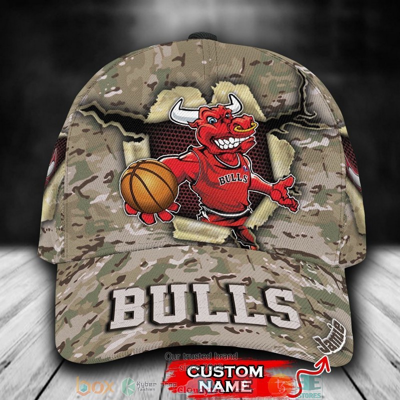 Chicago_Bulls_Camo_Mascot_NBA_Custom_Name_Cap